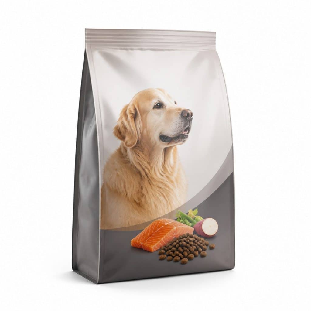 Croquettes light saumon, grand chien senior — packshot