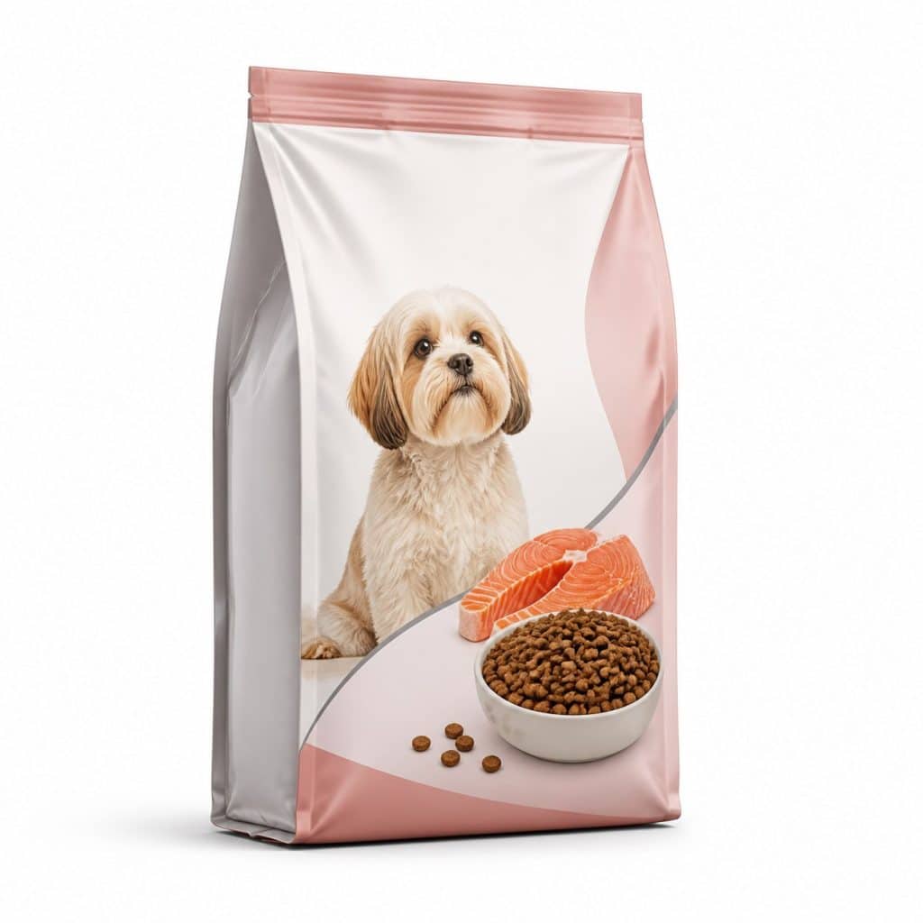 Croquettes petites races saumon, appétit difficile — packshot