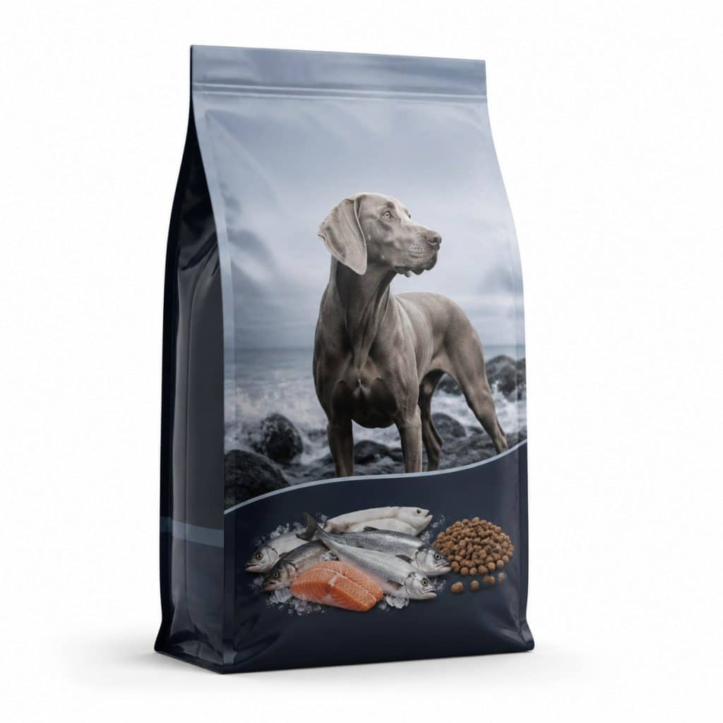 Croquettes premium multi-poissons, grand chien actif — packshot