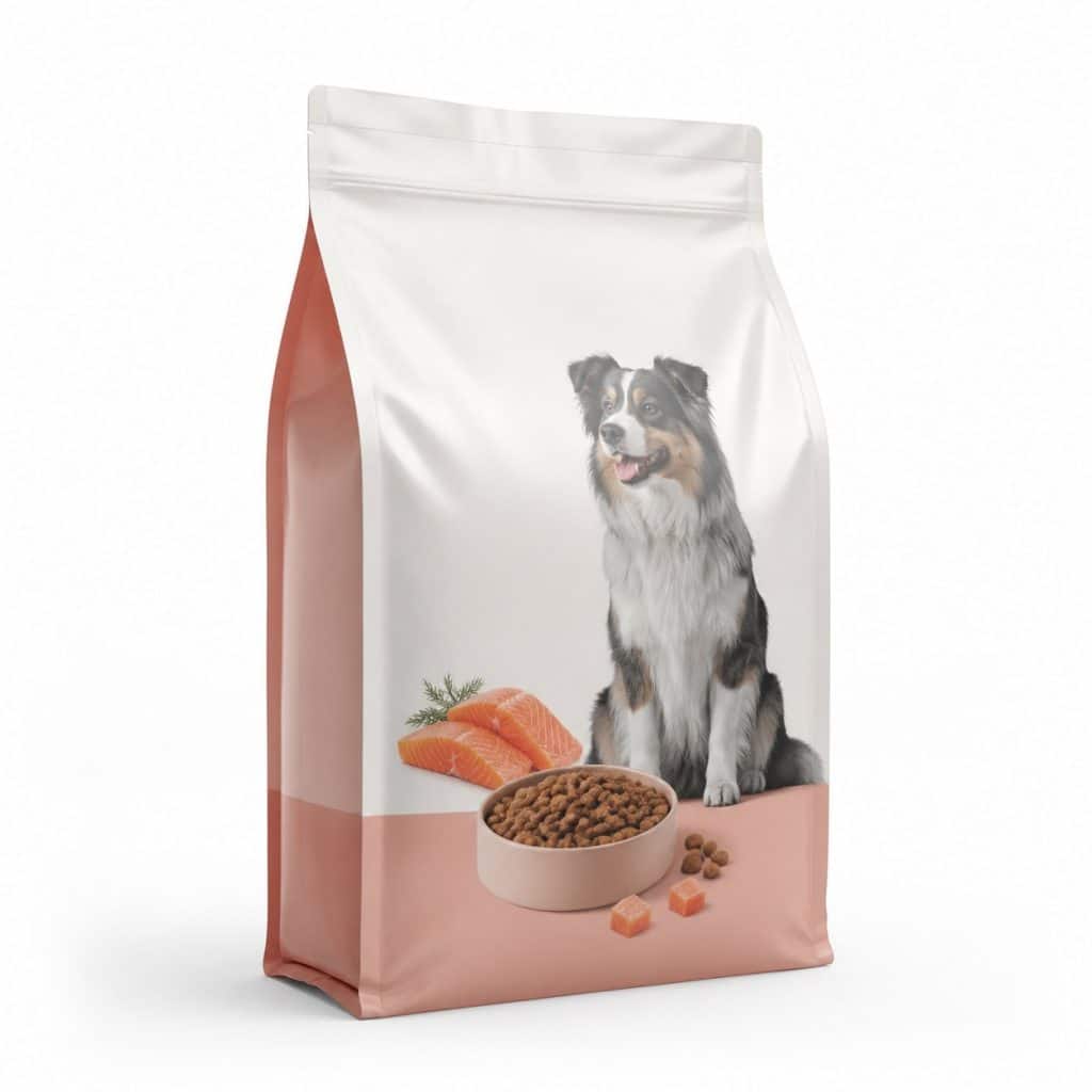 Croquettes premium saumon, protéine unique — packshot