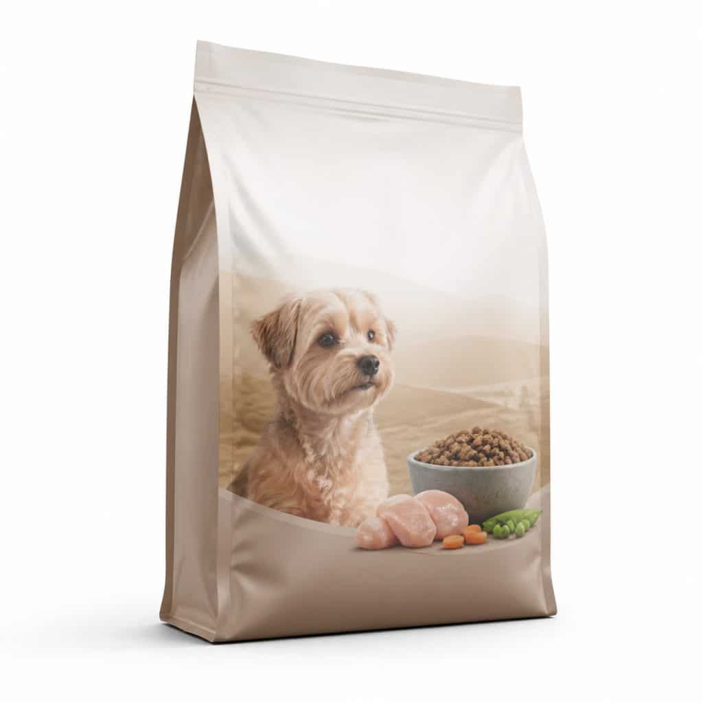 Croquettes senior poulet, petit chien de plus de 7 ans — packshot