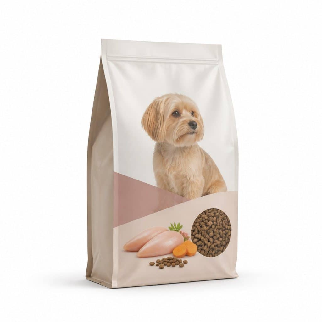 Croquettes stérilisé poulet, petit chien — packshot