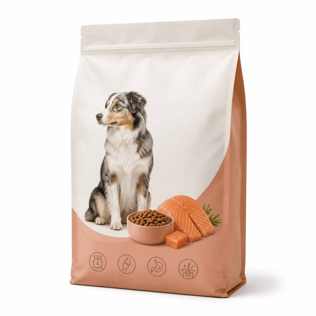 Croquettes stérilisé saumon, chien adulte — packshot